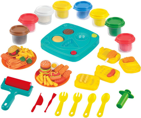 Ensemble d'argile Playgo Dinner Cafe - 8 pots en argile