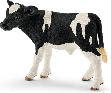 Monde agricole Schleich - veau noir et blanc - 13798