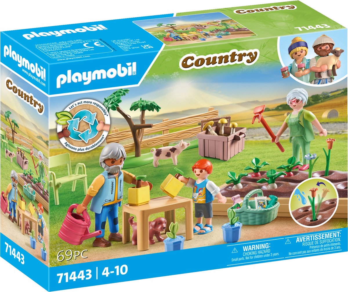Playmobil country potager idyllique chez les grands-parents - 71443