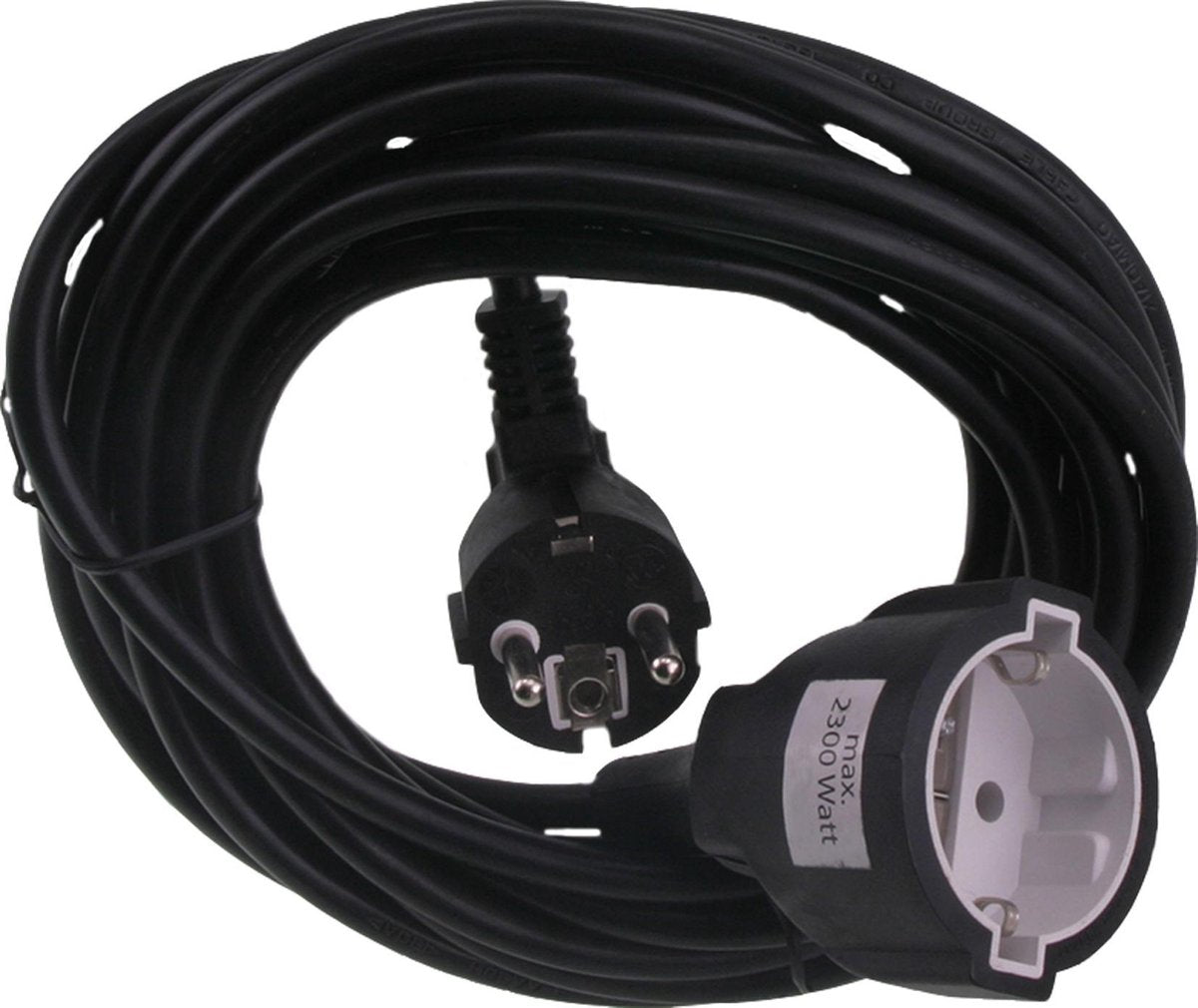 Rallonge Q-link - mise à la terre - 3500w - 3 x 1,5 mmâ² - 5 m - noir