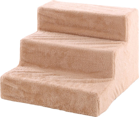 Escalier pour chien Flamingo – marche facile – escaliers pour chien – marche pour chien – escaliers pour chien 3 marches – 41x43x30 cm – beige