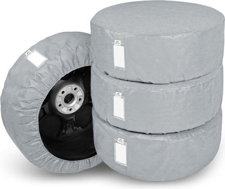 Cône blazusiak couvre-pneus ensemble de rangement de 4 pièces taille XL - de 17 à 19 pouces couleur gris idéal pour les changements hiver/été