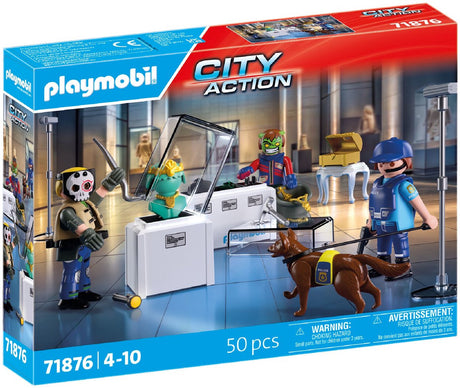 Playmobil | héros d'action | vol de diamant | jouets d'aventure avec excitation et action | encourage le jeu de rôle et le travail d'équipe | avec de nombreux détails et accessoires | pour les enfants à partir de 4 ans | 71876