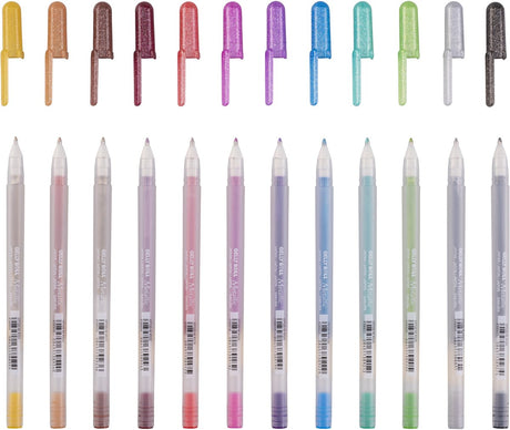 Sakura gelly rolls métalliques, 12 pièces.