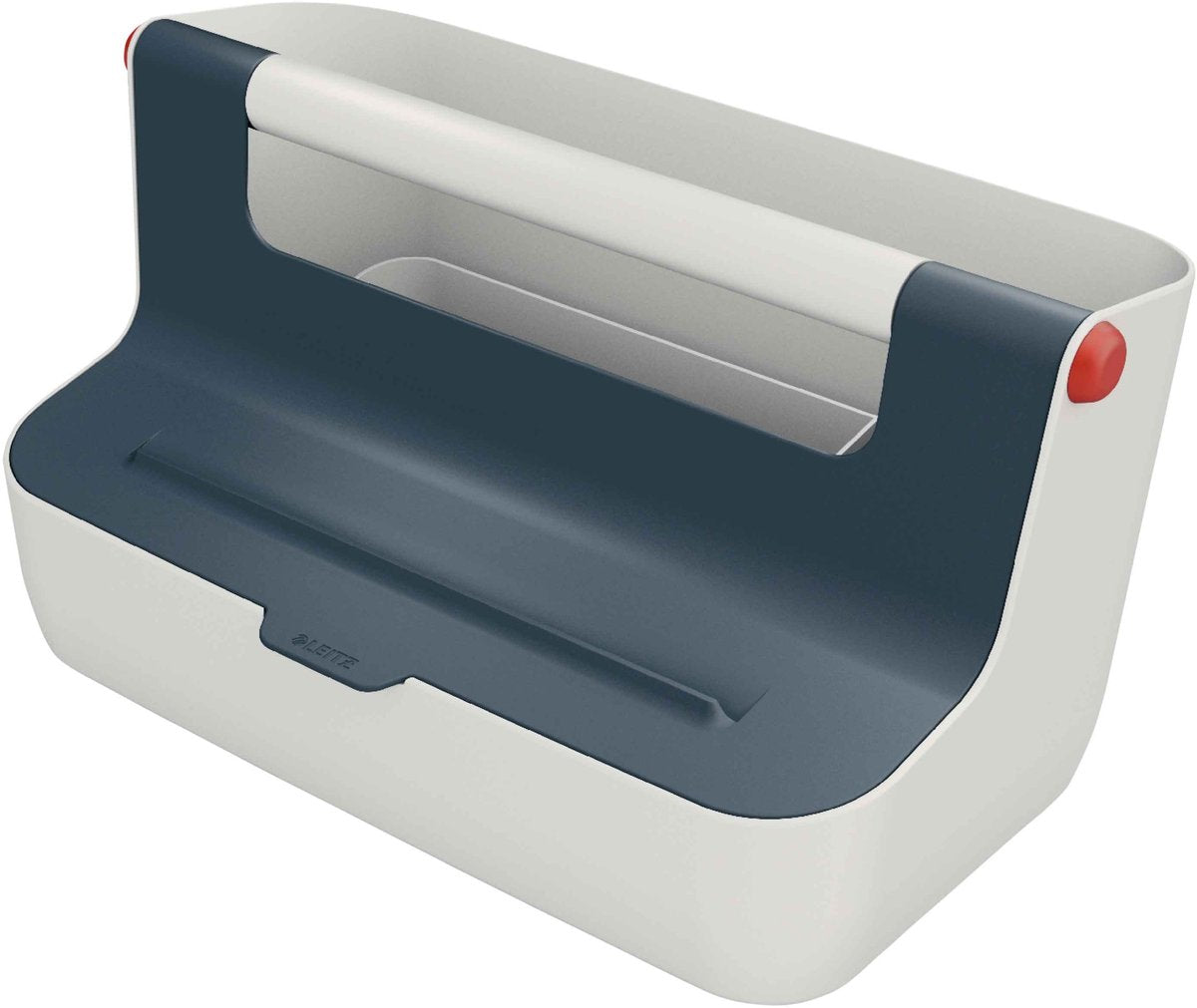 Leitz confortable boîte de rangement portable avec compartiments - boîte de rangement avec couvercle - idéale pour le bureau à domicile travaillant à domicile - gris velours