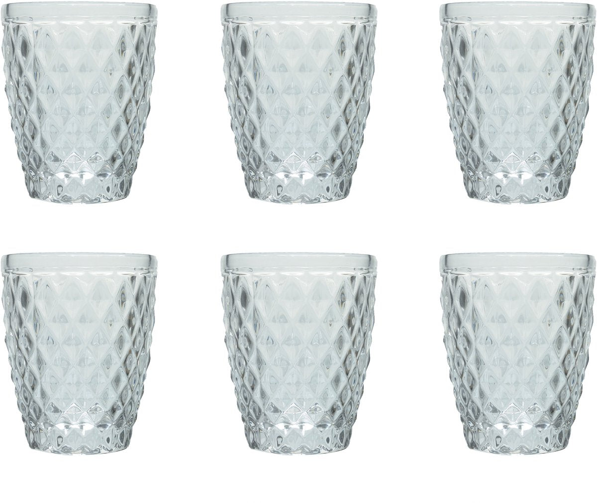Médard de noblat - diamant - verre 22 cl - transparent - 6 pièces