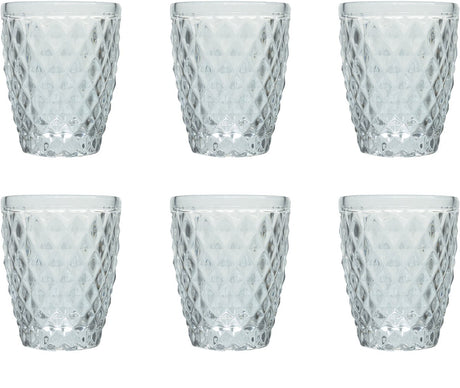 Médard de noblat - diamant - verre 22 cl - transparent - 6 pièces