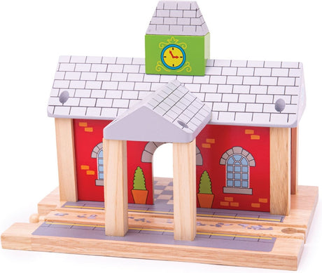 Bigjigs Rails en bois - gare