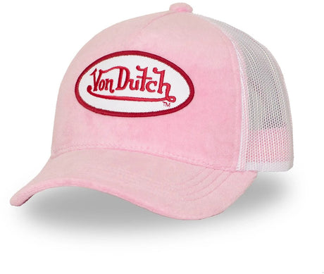 Von Dutch - casquette de camionneur snapback kylie | taille unique | réglable | fermeture pression - rose blanc