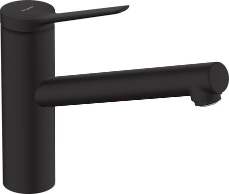 Hansgrohe zesis m33 - mitigeur de cuisine - commande à levier unique - économie d'énergie cool start - économie d'eau ecosmart - taille 150 mm - 1 fonction jet - noir mat