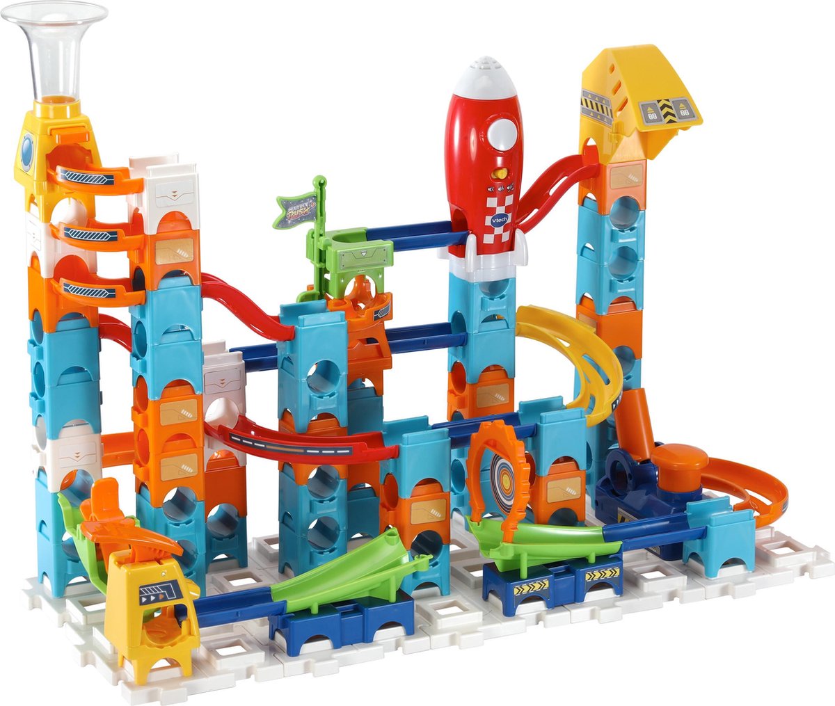 Vtech Marble Rush Rocket Set Electronic M100e Marble Track - 79 pièces - incl. 10 billes avec effets lumineux et sonores - cadeau - jouets 3 à 12 ans