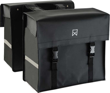 Willex bisonyl - sacoche de vélo double - 40 litres - noir - montage universel
