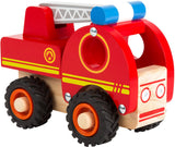 Small foot - camion de pompier en bois avec échelle