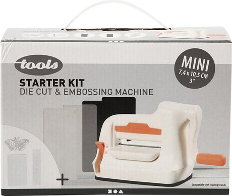 Creativ company starter set - machine à poinçonner et à gaufrer, A7, feuille 74x105 mm, 1 set