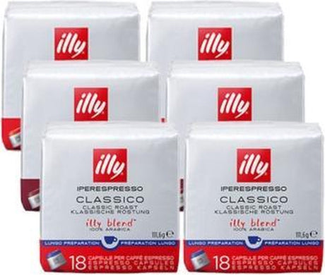 Illy - Café iperespresso maison classico longo 6 x 18 capsules