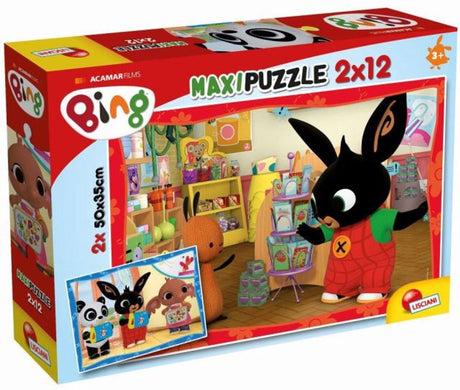 Lisciani bing puzzle maxifloor 2 x 12 - une école !