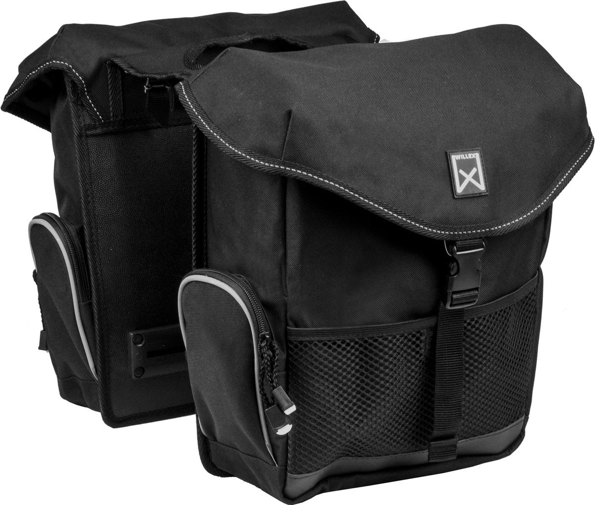 Sac à bagages Willex - sac de vélo double - 24 litres - noir - sportif