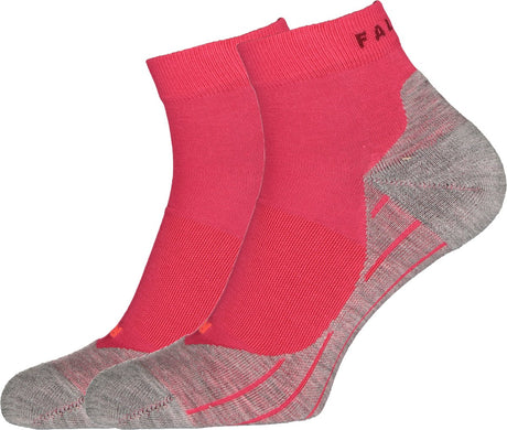 Falke ru4 chaussettes de course courtes en coton anti-ampoules en matériau fonctionnel femme rouge - taille 37-38