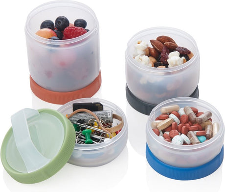 Human Gear Humangear Stax Clear Spectrum Medium Starter 4-pack - boîte de rangement - empilable - léger - camping