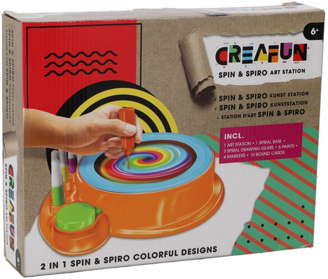 Creafun spin'n spiro 2 en 1 ensemble de couleurs de peinture | 2 pièces
