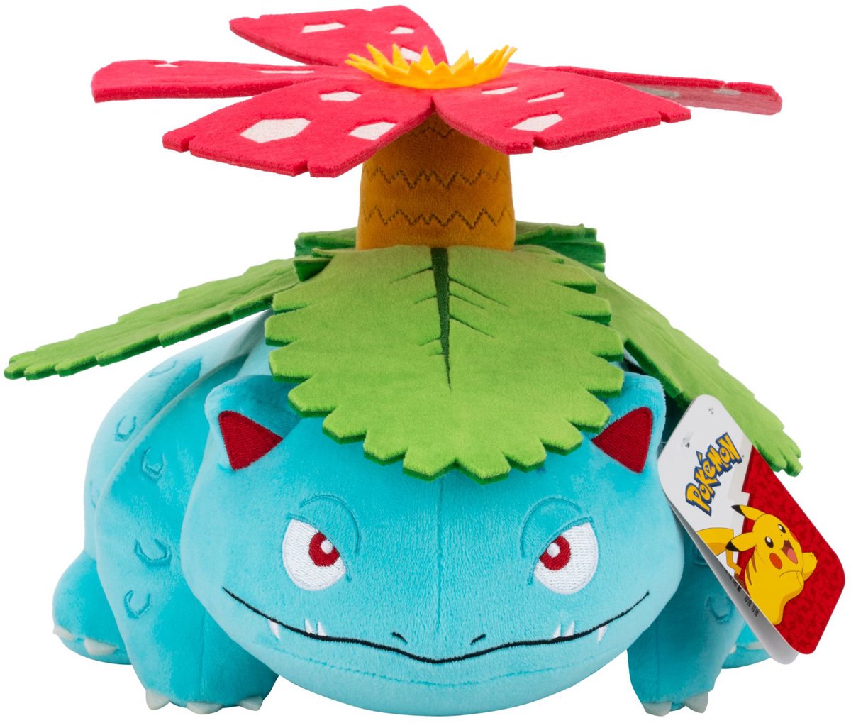 Jazwares peluche pokémon peluche venusaure, 30cm