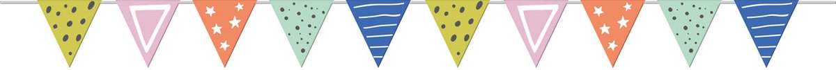 Folat bv ligne de drapeau en papier eco party 6 mètres