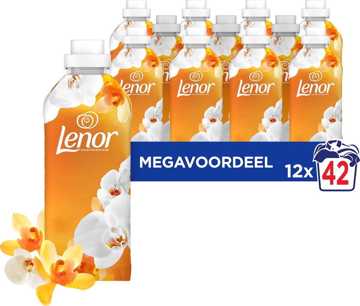 Lenor Adoucissant Orchidée Ambre - 12 x 42 lavages