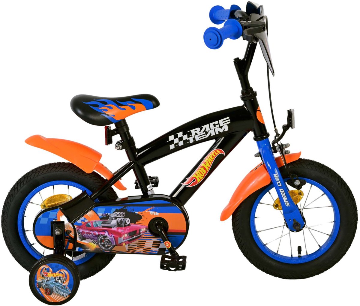 Yipeeh Hot Wheels 12 vélos noirs orange bleu 31256