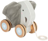 Small foot - éléphant à tirer en bois avec oreilles crépitantes