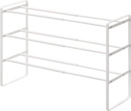 Yamazaki étagère à chaussures extensible - structure - 3 niveaux - blanc