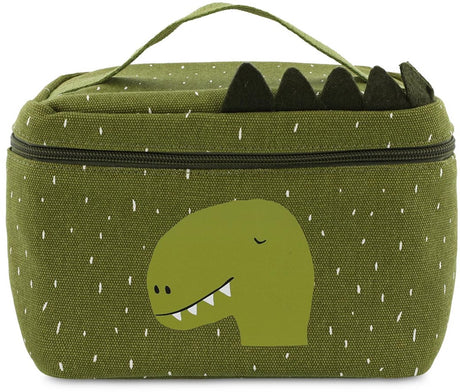 Sac à lunch Trixie - m. dino - sac isotherme pour enfants - avec étiquette nominative - sac thermique pour le déjeuner - vert