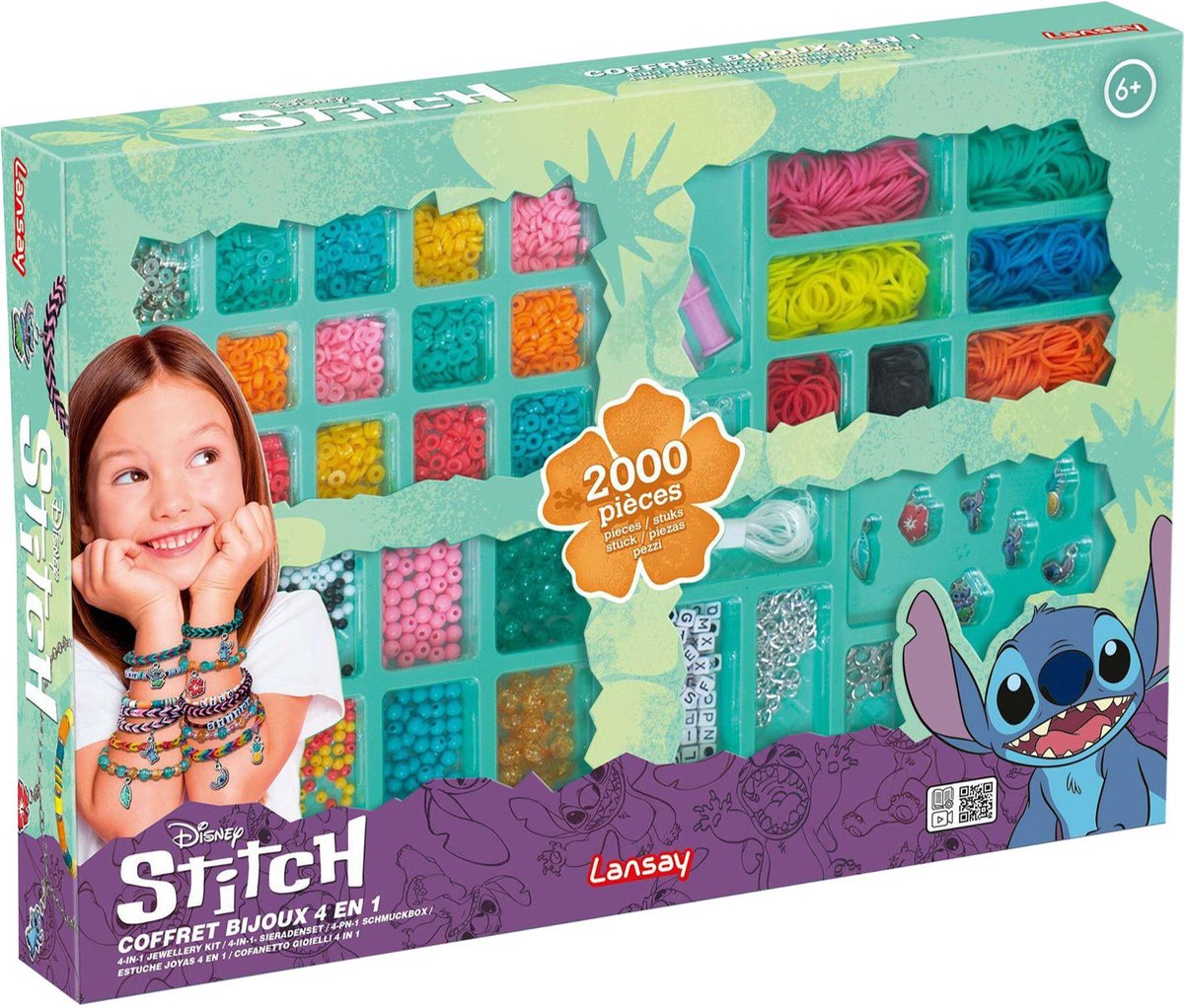 Ensemble de super bijoux Disney Stitch 4 en 1