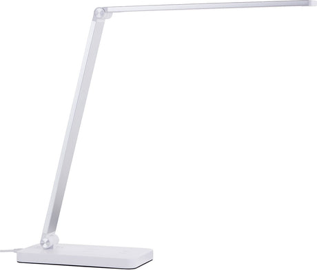 Brilliant Florence - lampe de bureau - LED 5w - 2700k-6500k - CCT - dimmable en 3 étapes - fonction de chargement sans fil - USB - blanc