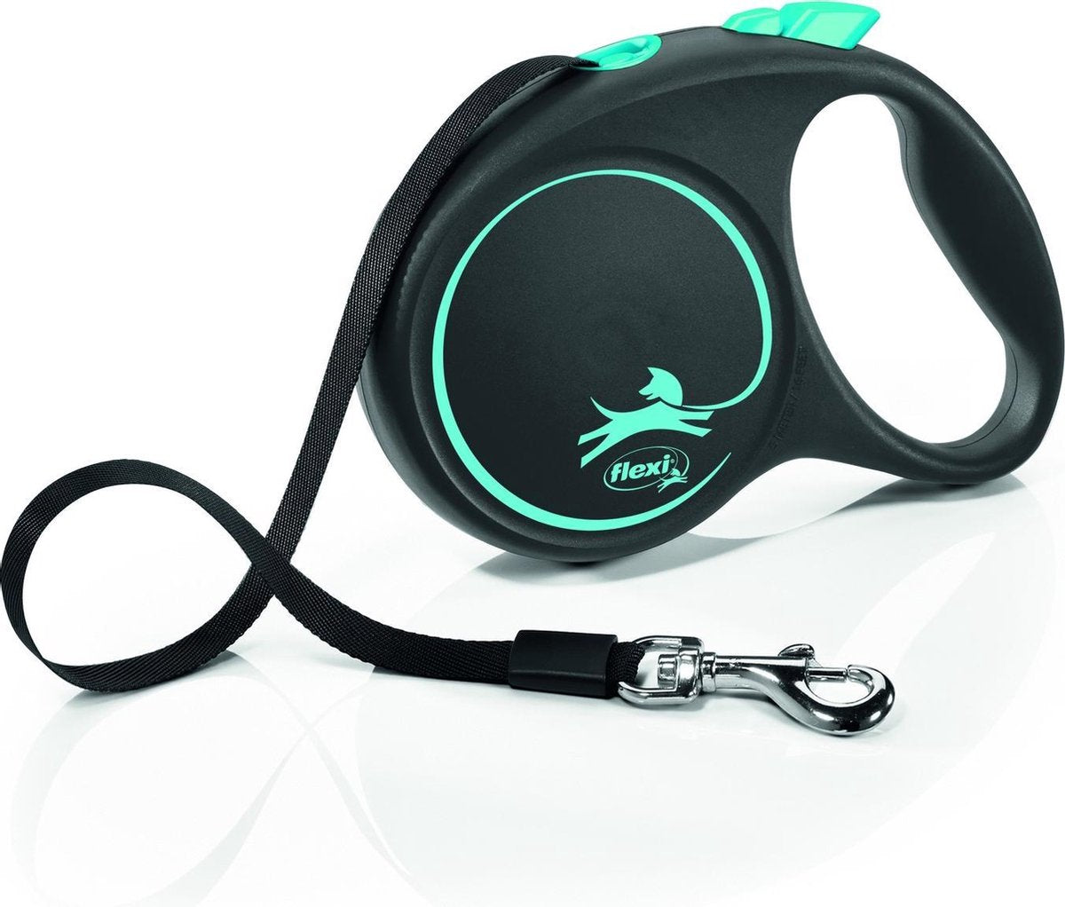 Ruban adhésif design noir ligne rétractable Flexi bleu