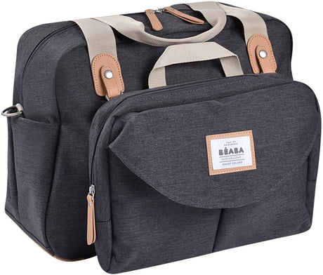 Béaba sac à langer geneva ii - sac chambre d'enfant - 23l - avec compartiment réfrigérant pour matelas à langer - gris - gris chiné foncé