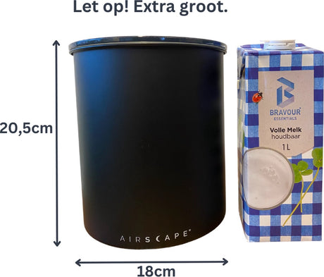 Conception planétaire - paysage aérien - note 1 kilo ! - grains de café - bocaux de conservation - vide - café - acier - noir mat - taille du chèque : grand !