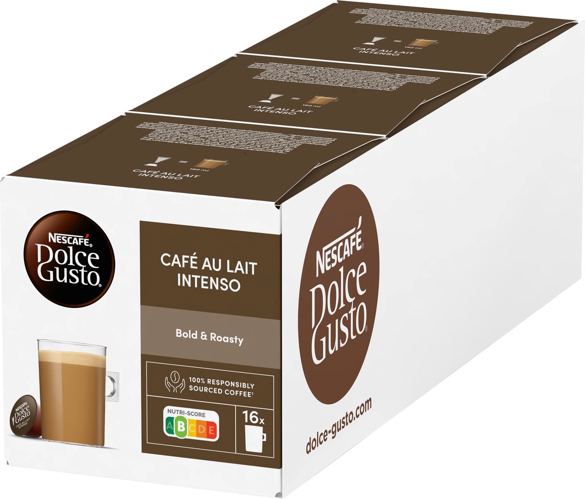 Nescafé dolce gusto capsules café au lait intenso - 48 tasses à café pour 48 tasses de café