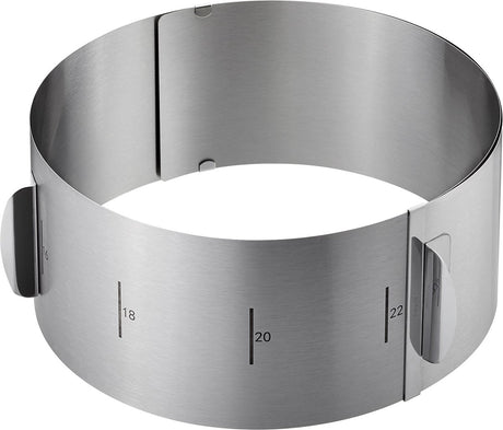 Cercle à gâteau réglable Gefu tondo xxl – acier inoxydable – ø 16,5 à 32 cm – hauteur 10 cm