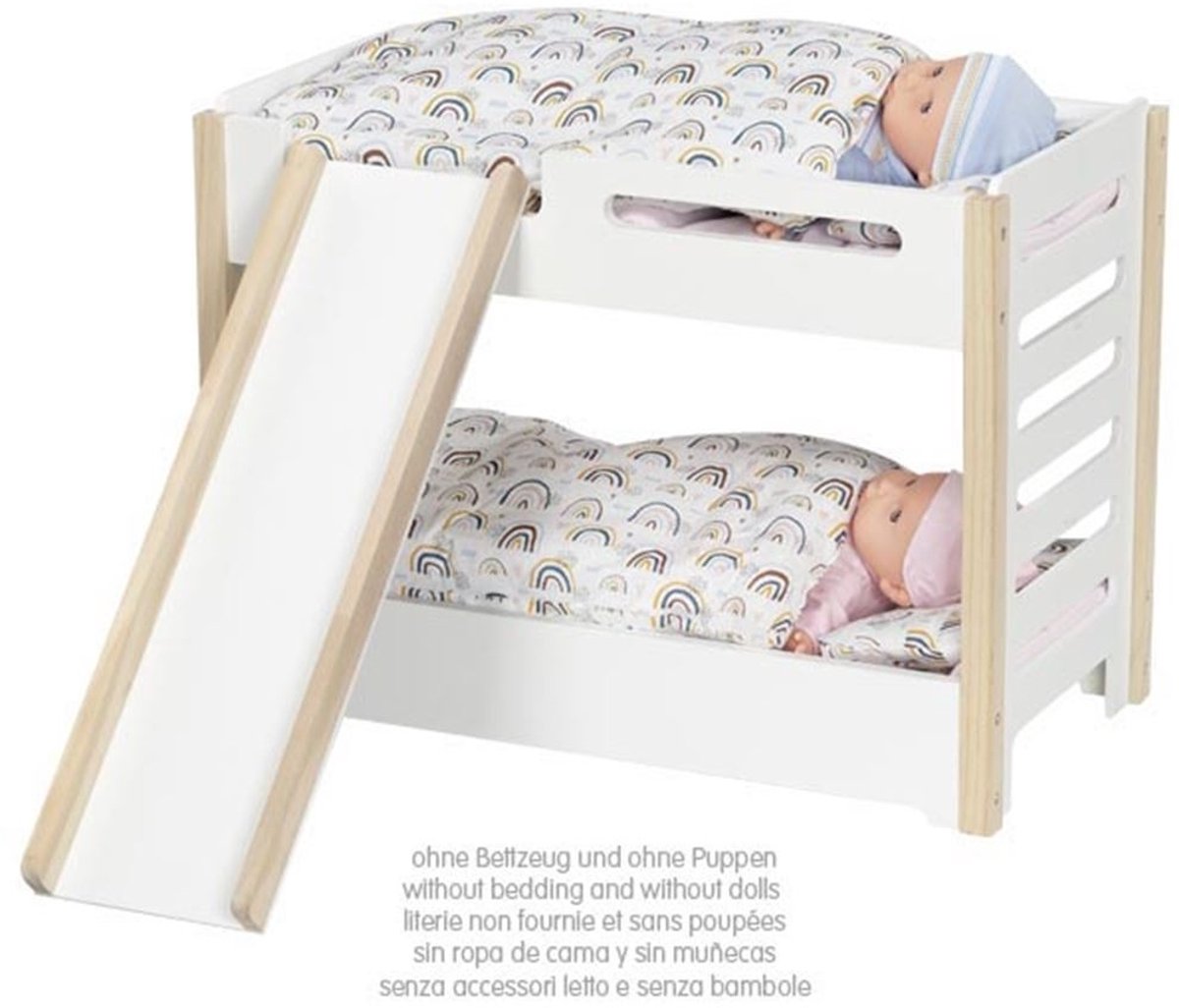 Lit superposé pour poupée en bois Goki avec toboggan