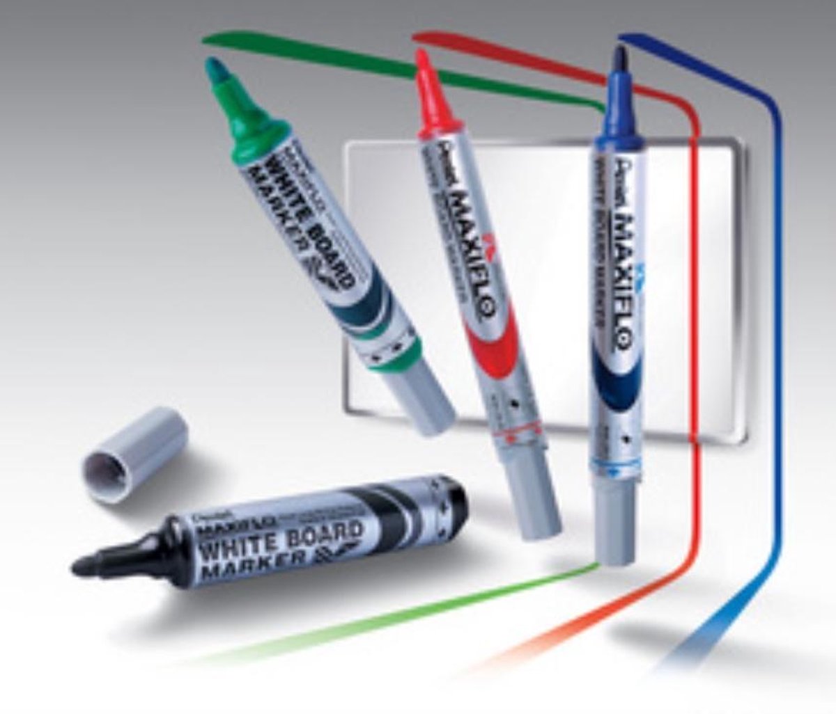 Pentel maxiflo wb.pen mince mwl5s bleu