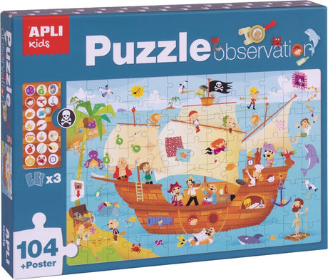 Application | bateau pirate observer puzzle 104 pièces
