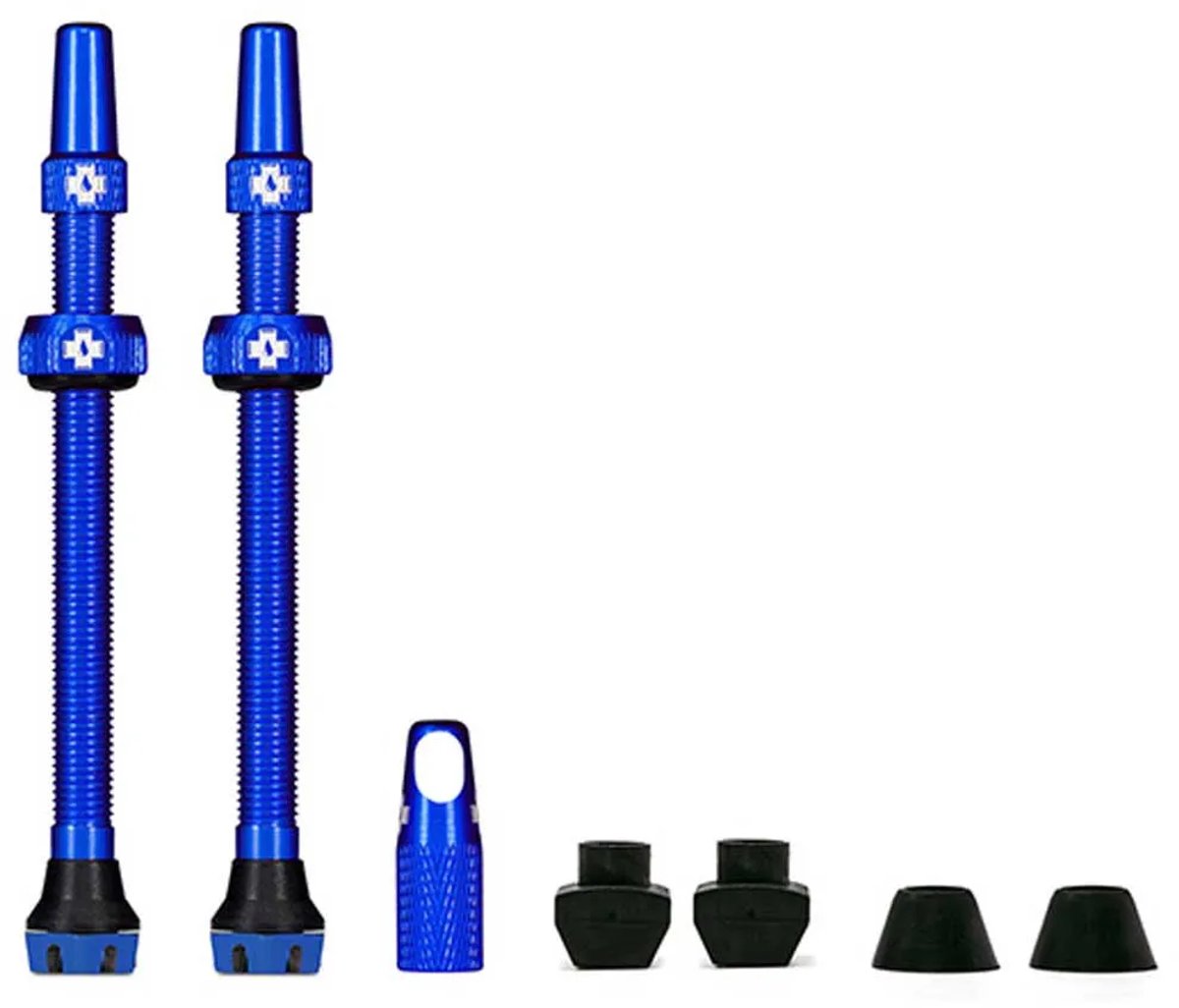 Valve tubeless Muc-off Muc Off V2 SV (44 mm) couleur : aluminium bleu
