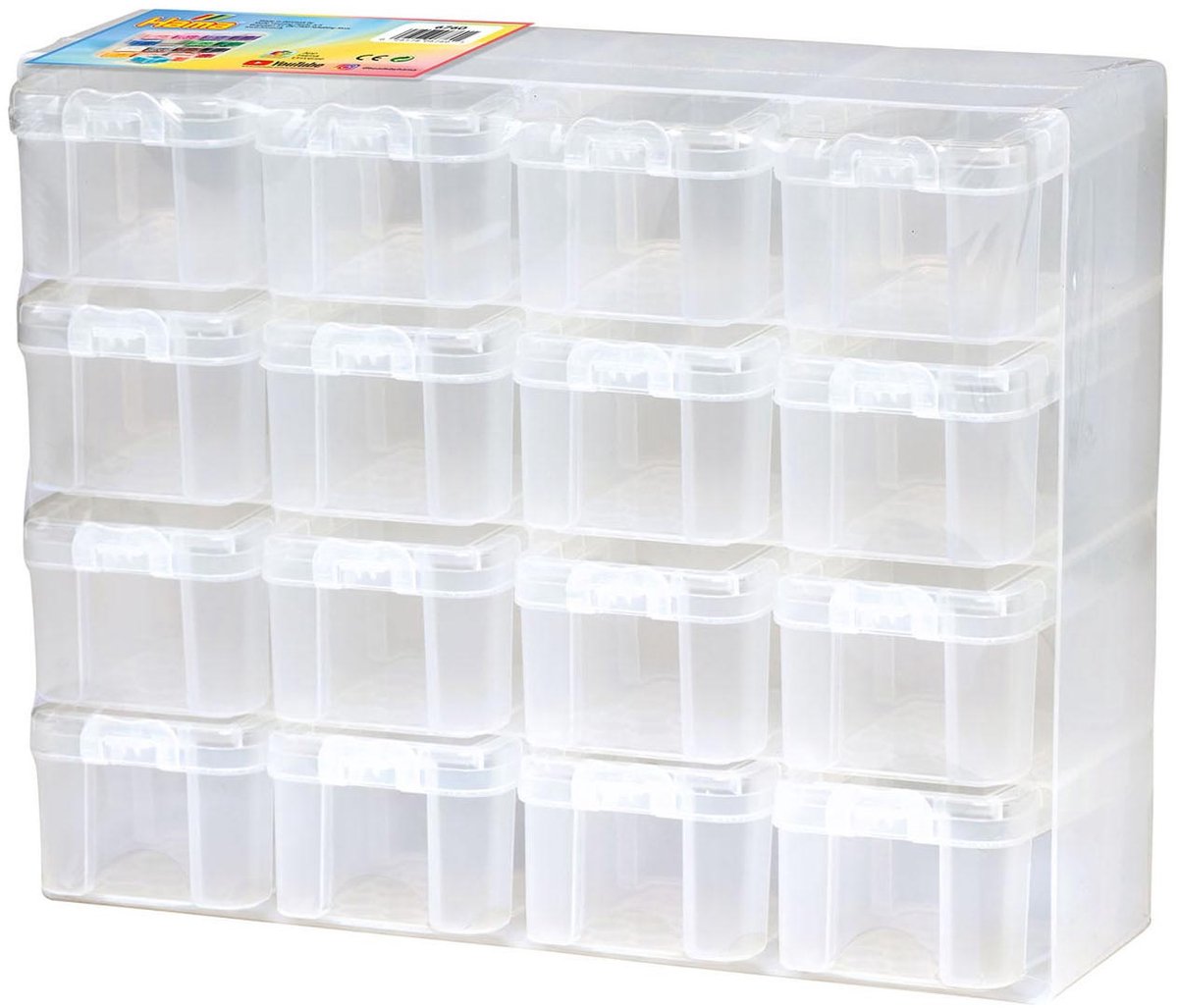 Coffret de rangement Hama Iron Beads avec 16 boîtes de rangement