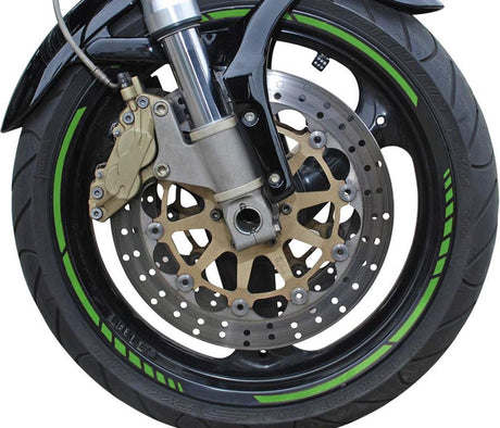 Foliatec pin striping 'racing' pour jantes vert fluo - largeur = 7mm : 14x 41cm