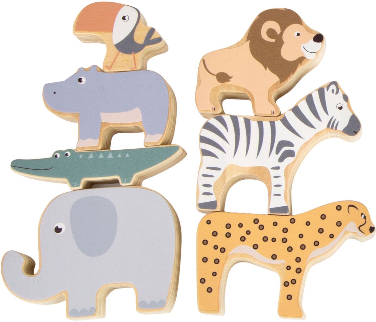 Small Foot - Balance safaridier en bois, 7dlg.