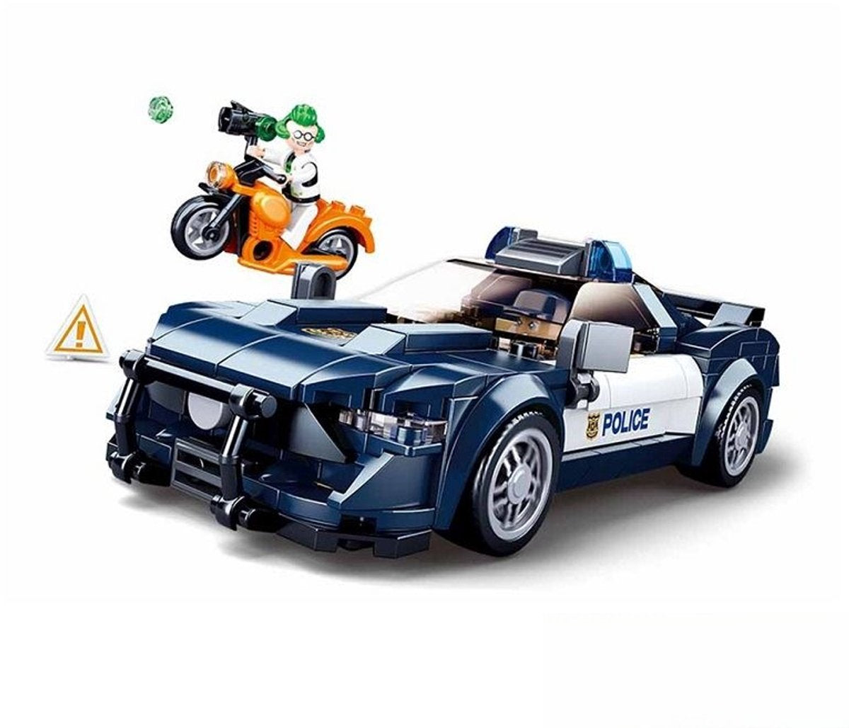 Jouets de construction de voiture de police rapide de Sluban Town pour enfants à partir de 6 ans - modèle de voiture de police de jouet de construction - boîte de construction avec 284 blocs de construction et 2 figurines - m38-b1063
