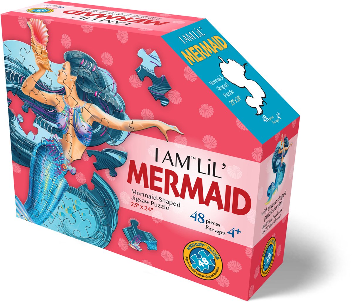 Mad Capp puzzle sirène fantaisie 48 pièces en carton pour enfants.