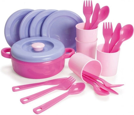 Vaisselle Dantoy pastel, 22 pièces.