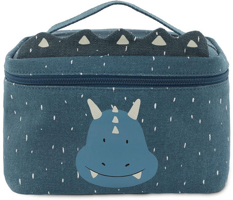 Sac à lunch Trixie - Mr.triceratops - sac isotherme pour enfants - avec étiquette nominative - sac thermique pour le déjeuner - bleu - dinosaure