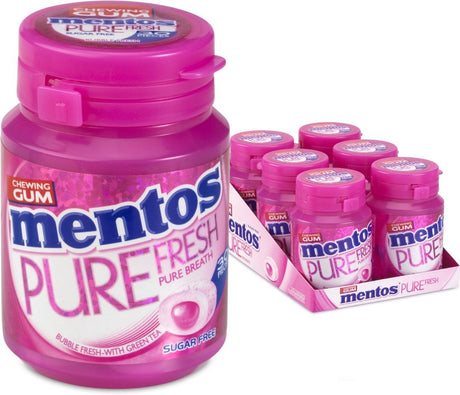 Chewing-gum Mentos pure fresh bubblefresh - chewing-gum - sans sucre - 1x6 pièces